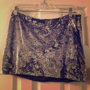 Silver Haute Hippie sequin skirt size xs
